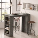 Τραπέζι μπαρ Riff pakoworld ανθρακί antique 120x51.5x101.5εκ Τραπέζι μπαρ Riff pakoworld ανθρακί antique 120x51.5x101.5εκ