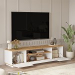 Έπιπλο τηλεόρασης Soren pakoworld sonoma-λευκό 180x.44.5x44.6εκ Έπιπλο τηλεόρασης Soren pakoworld sonoma-λευκό 180x.44.5x44.6εκ