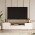 Έπιπλο τηλεόρασης Soren pakoworld sonoma-λευκό 180x.44.5x44.6εκ Έπιπλο τηλεόρασης Soren pakoworld sonoma-λευκό 180x.44.5x44.6εκ