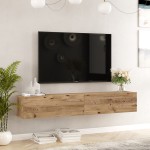 Έπιπλο τηλεόρασης επιτοίχιο Dello pakoworld sonoma 180x31.6x29.6εκ Έπιπλο τηλεόρασης επιτοίχιο Dello pakoworld sonoma 180x31.6x29.6εκ