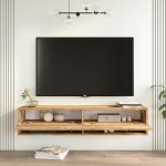 Έπιπλο τηλεόρασης επιτοίχιο Roscoe pakoworld sonoma 140x31.6x29.6εκ Έπιπλο τηλεόρασης επιτοίχιο Roscoe pakoworld sonoma 140x31.6x29.6εκ