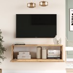 Έπιπλο τηλεόρασης επιτοίχιο Serit pakoworld sonoma 100x31.6x29.6εκ Έπιπλο τηλεόρασης επιτοίχιο Serit pakoworld sonoma 100x31.6x29.6εκ