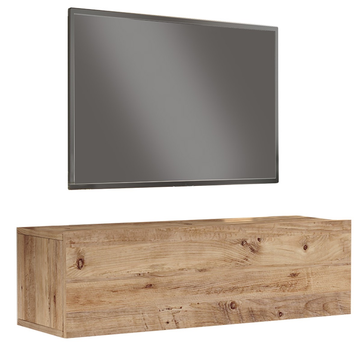 Έπιπλο τηλεόρασης επιτοίχιο Serit pakoworld sonoma 100x31.6x29.6εκ Έπιπλο τηλεόρασης επιτοίχιο Serit pakoworld sonoma 100x31.6x29.6εκ