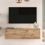 Έπιπλο τηλεόρασης επιτοίχιο Serit pakoworld sonoma 100x31.6x29.6εκ Έπιπλο τηλεόρασης επιτοίχιο Serit pakoworld sonoma 100x31.6x29.6εκ