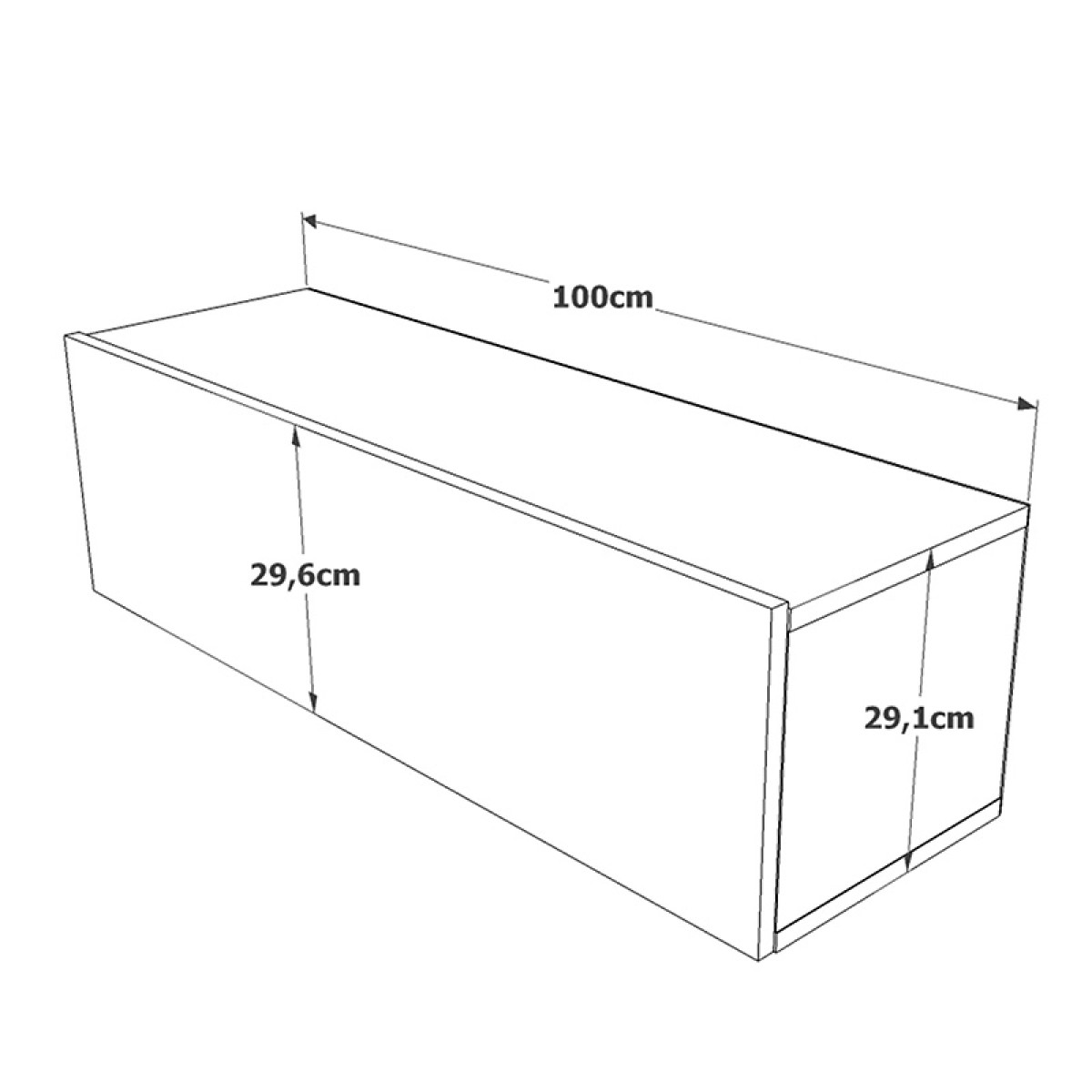 Έπιπλο τηλεόρασης επιτοίχιο Serit pakoworld sonoma 100x31.6x29.6εκ Έπιπλο τηλεόρασης επιτοίχιο Serit pakoworld sonoma 100x31.6x29.6εκ
