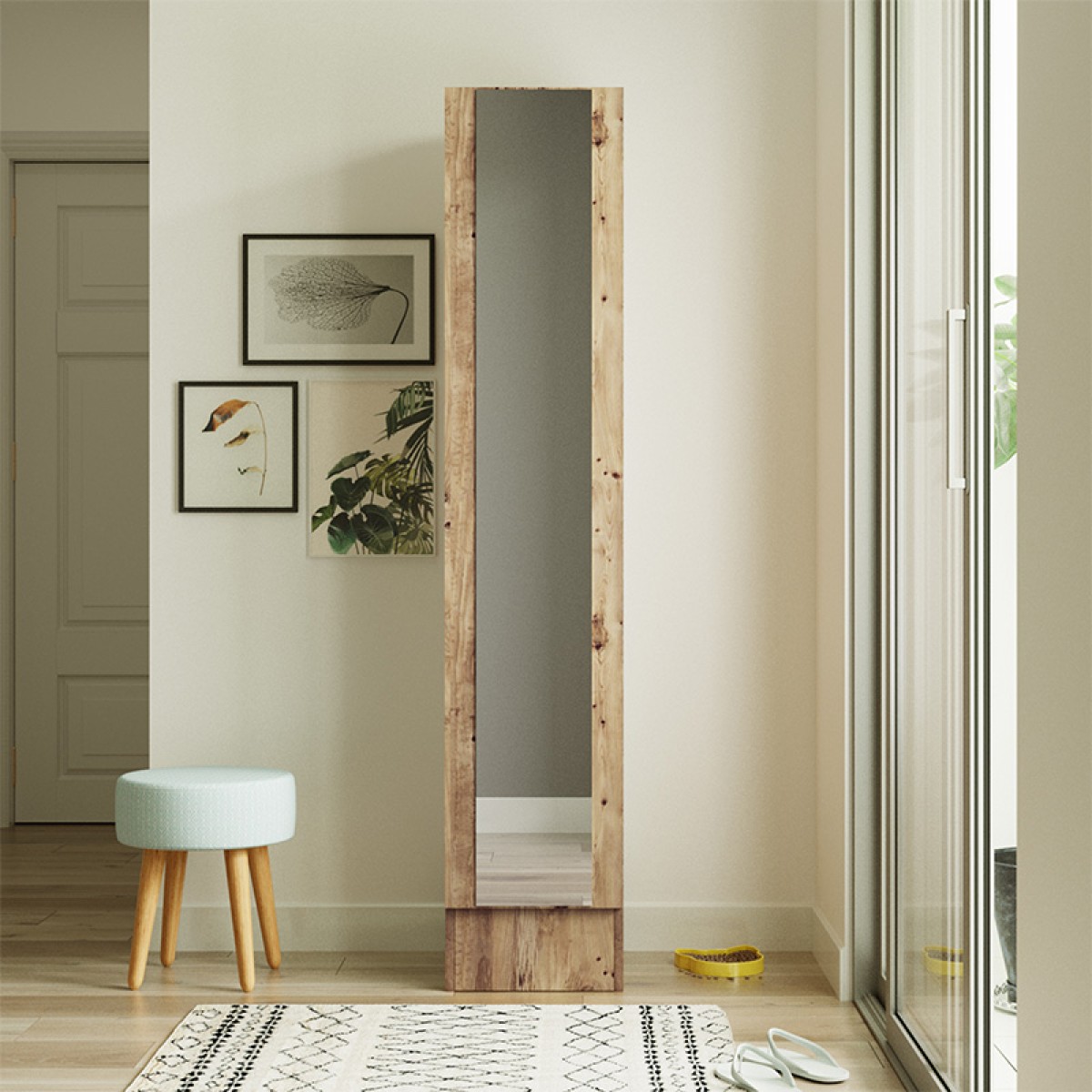 Ντουλάπι-στήλη Xara pakoworld sonoma 35.5x35.5x180εκ Ντουλάπι-στήλη Xara pakoworld sonoma 35.5x35.5x180εκ