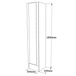 Ντουλάπι-στήλη Xara pakoworld sonoma 35.5x35.5x180εκ Ντουλάπι-στήλη Xara pakoworld sonoma 35.5x35.5x180εκ