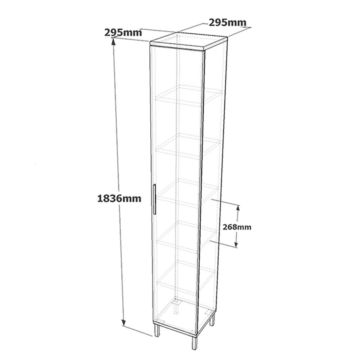 Ντουλάπι-στήλη Aurelius pakoworld ανθρακί-μόκα 29.5x29.5x183.6εκ Ντουλάπι-στήλη Aurelius pakoworld ανθρακί-μόκα 29.5x29.5x183.6εκ