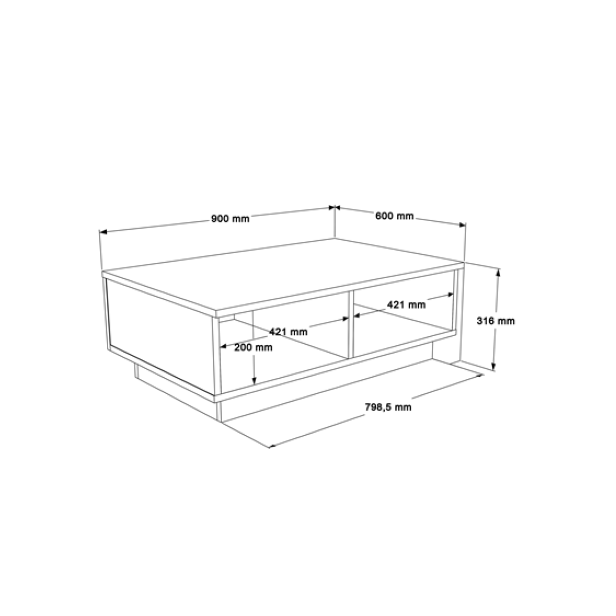 Τραπέζι σαλονιού Thunder pakoworld ανθρακί antique-γκρι antique 90x60x31.5εκ Τραπέζι σαλονιού Thunder pakoworld ανθρακί antique-γκρι antique 90x60x31.5εκ