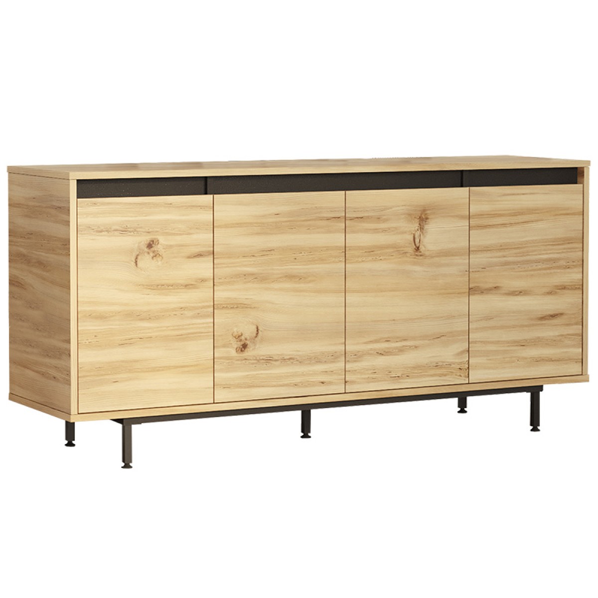 Μπουφές Jethro pakoworld sonoma-wenge 160x44.5x75.5εκ Μπουφές Jethro pakoworld sonoma-wenge 160x44.5x75.5εκ