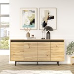 Μπουφές Jethro pakoworld sonoma-wenge 160x44.5x75.5εκ Μπουφές Jethro pakoworld sonoma-wenge 160x44.5x75.5εκ