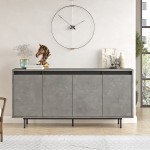 Μπουφές Jethro pakoworld ανθρακί antique-wenge 160x44.5x75.5εκ Μπουφές Jethro pakoworld ανθρακί antique-wenge 160x44.5x75.5εκ