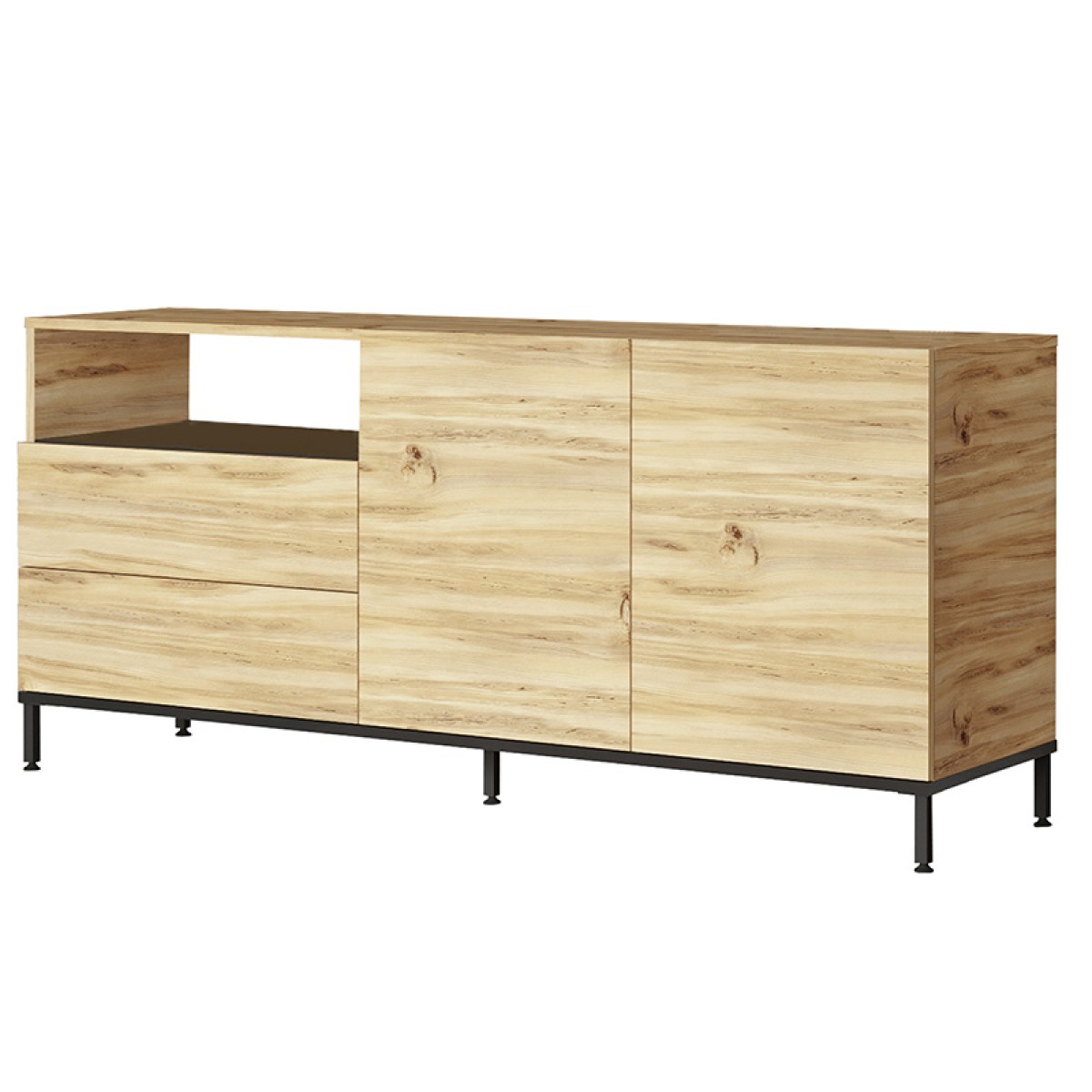 Μπουφές Evaluate pakoworld sonoma-wenge 170x46.5x75.5εκ Μπουφές Evaluate pakoworld sonoma-wenge 170x46.5x75.5εκ