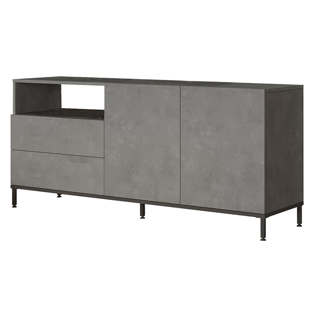 Μπουφές Evaluate pakoworld ανθρακί antique-wenge 170x46.5x75.5εκ Μπουφές Evaluate pakoworld ανθρακί antique-wenge 170x46.5x75.5εκ