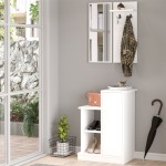 Έπιπλο εισόδου Wizbo pakoworld μελαμίνης λευκό 61x37x82.5εκ Έπιπλο εισόδου Wizbo pakoworld μελαμίνης λευκό 61x37x82.5εκ