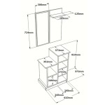 Έπιπλο εισόδου Wizbo pakoworld μελαμίνης λευκό 61x37x82.5εκ Έπιπλο εισόδου Wizbo pakoworld μελαμίνης λευκό 61x37x82.5εκ