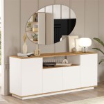 Μπουφές Placefol pakoworld μελαμίνης λευκό-φυσικό 180x44.5x75εκ Μπουφές Placefol pakoworld μελαμίνης λευκό-φυσικό 180x44.5x75εκ