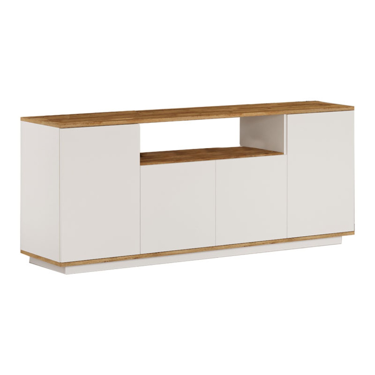 Μπουφές Placefol pakoworld μελαμίνης λευκό-φυσικό 180x44.5x75εκ Μπουφές Placefol pakoworld μελαμίνης λευκό-φυσικό 180x44.5x75εκ