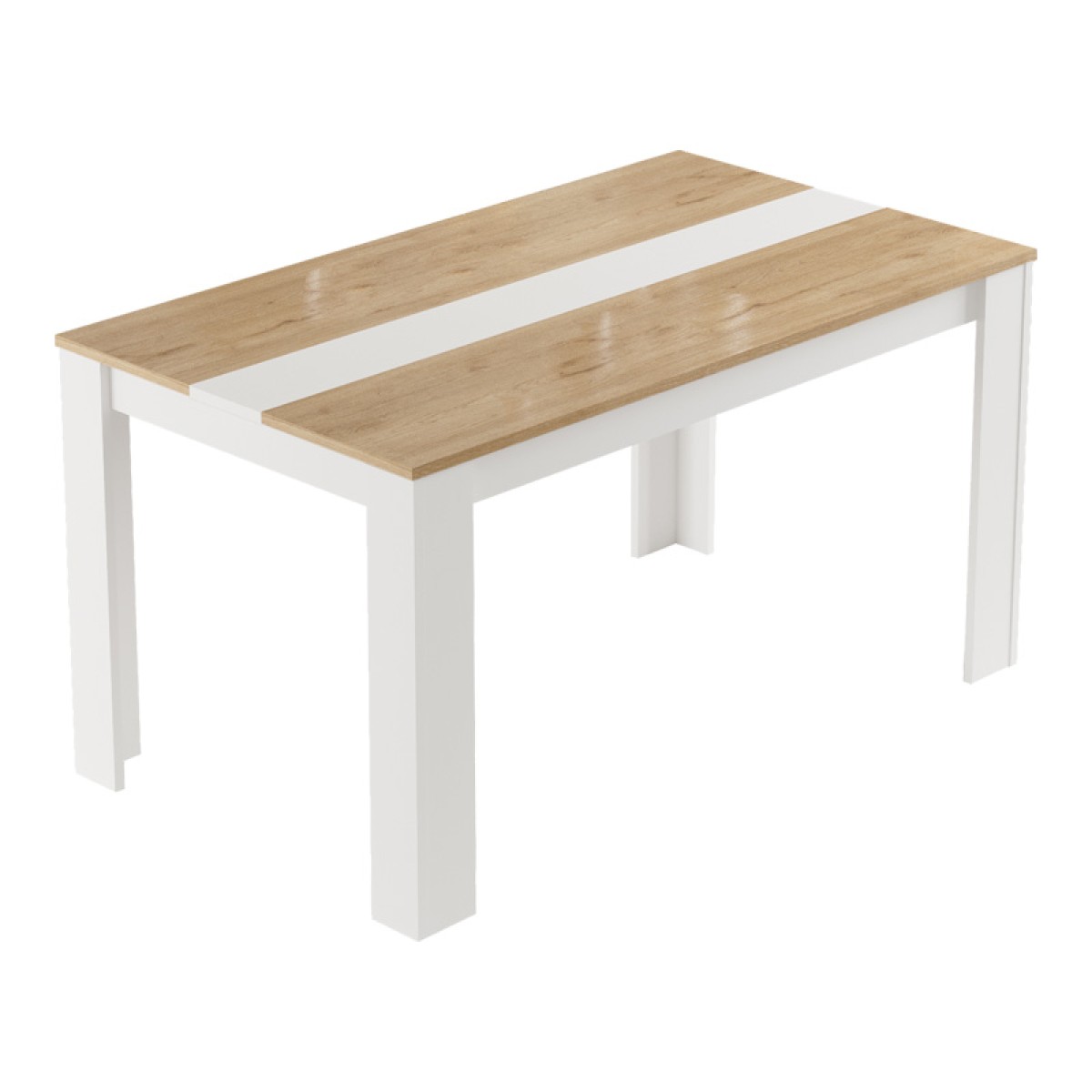 Τραπέζι Sepen pakoworld σε φυσική-λευκή απόχρωση 140x80x74εκ Τραπέζι Sepen pakoworld σε φυσική-λευκή απόχρωση 140x80x74εκ
