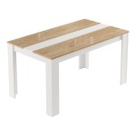 Τραπέζι Sepen pakoworld σε φυσική-λευκή απόχρωση 140x80x74εκ Τραπέζι Sepen pakoworld σε φυσική-λευκή απόχρωση 140x80x74εκ