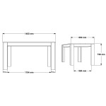 Τραπέζι Sepen pakoworld σε φυσική-λευκή απόχρωση 140x80x74εκ Τραπέζι Sepen pakoworld σε φυσική-λευκή απόχρωση 140x80x74εκ