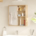 Ντουλάπι μπάνιου Bagno με καθρέπτη pakoworld σε φυσική απόχρωση 60x14.5x63.6εκ Ντουλάπι μπάνιου Bagno με καθρέπτη pakoworld σε φυσική απόχρωση 60x14.5x63.6εκ
