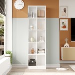 Βιβλιοθήκη Oteca 10θέσεων pakoworld σε λευκή απόχρωση 51.1x25.4x180εκ Βιβλιοθήκη Oteca 10θέσεων pakoworld σε λευκή απόχρωση 51.1x25.4x180εκ