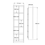 Βιβλιοθήκη Oteca 10θέσεων pakoworld σε λευκή απόχρωση 51.1x25.4x180εκ Βιβλιοθήκη Oteca 10θέσεων pakoworld σε λευκή απόχρωση 51.1x25.4x180εκ