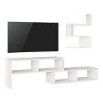 Σύνθετο σαλονιού Kakomo pakoworld σε λευκή απόχρωση 170x29.5x43εκ Σύνθετο σαλονιού Kakomo pakoworld σε λευκή απόχρωση 170x29.5x43εκ