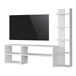 Σύνθετο σαλονιού Perla pakoworld σε λευκή απόχρωση 120x29.5x41,8εκ Σύνθετο σαλονιού Perla pakoworld σε λευκή απόχρωση 120x29.5x41,8εκ
