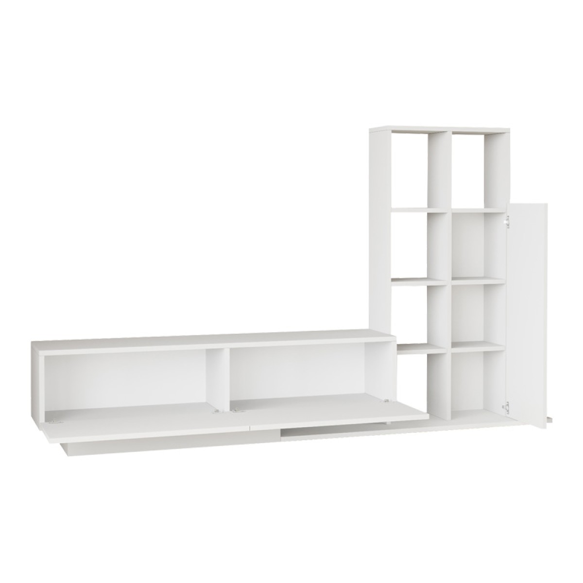 Σύνθετο σαλονιού Damon pakoworld σε λευκή απόχρωση 140x29.5x39.5εκ Σύνθετο σαλονιού Damon pakoworld σε λευκή απόχρωση 140x29.5x39.5εκ
