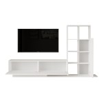 Σύνθετο σαλονιού Damon pakoworld σε λευκή απόχρωση 140x29.5x39.5εκ Σύνθετο σαλονιού Damon pakoworld σε λευκή απόχρωση 140x29.5x39.5εκ