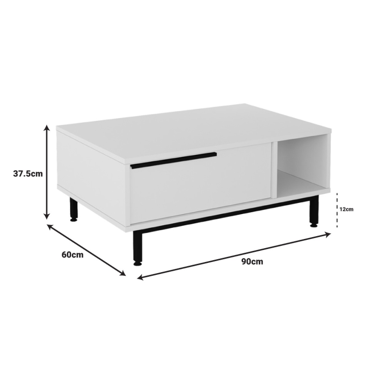 Τραπέζι σαλονιού Frixton pakoworld σε cappuccino απόχρωση 90x60x37.5εκ Τραπέζι σαλονιού Frixton pakoworld σε cappuccino απόχρωση 90x60x37.5εκ