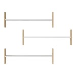 Ραφιέρα τοίχου Mento pakoworld λευκό με oak 75,6x14,5x23,6εκ