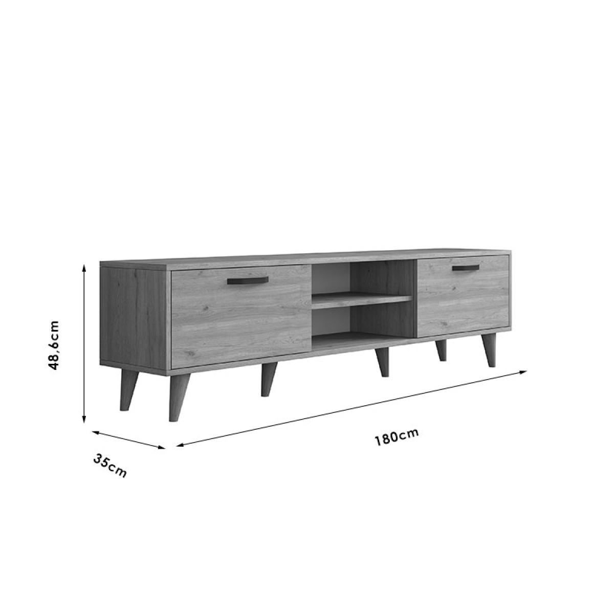 Έπιπλο τηλεόρασης Sabian pakoworld sonoma 180x35x48,5εκ Έπιπλο τηλεόρασης Sabian pakoworld sonoma 180x35x48,5εκ