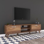 Έπιπλο τηλεόρασης Sabian pakoworld καρυδί 180x35x48,5εκ Έπιπλο τηλεόρασης Sabian pakoworld καρυδί 180x35x48,5εκ