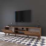 Έπιπλο τηλεόρασης Sabian pakoworld καρυδί 180x35x48,5εκ Έπιπλο τηλεόρασης Sabian pakoworld καρυδί 180x35x48,5εκ