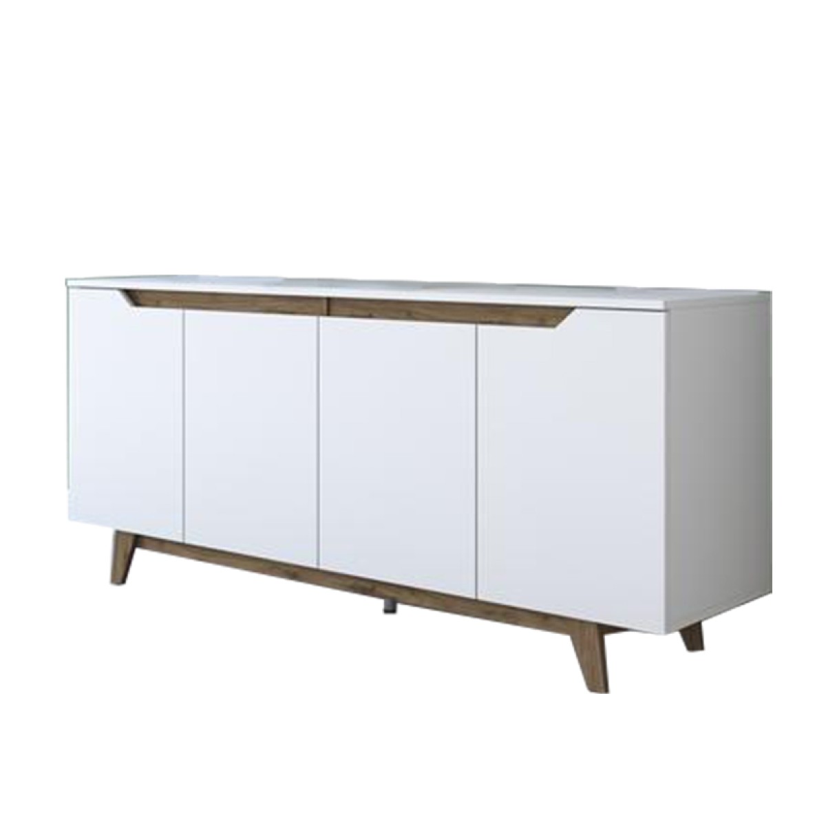 Μπουφές Rafaelo pakoworld λευκό-καρυδί 180x45x78,5εκ Μπουφές Rafaelo pakoworld λευκό-καρυδί 180x45x78,5εκ
