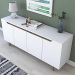 Μπουφές Rafaelo pakoworld λευκό-καρυδί 180x45x78,5εκ Μπουφές Rafaelo pakoworld λευκό-καρυδί 180x45x78,5εκ