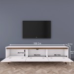 Έπιπλο τηλεόρασης Kasandra pakoworld λευκό-καρυδί 180x35x48,5εκ Έπιπλο τηλεόρασης Kasandra pakoworld λευκό-καρυδί 180x35x48,5εκ