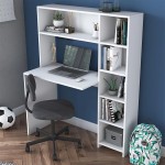Γραφείο με βιβλιοθήκη Janson pakoworld λευκό 113x40x142εκ Γραφείο με βιβλιοθήκη Janson pakoworld λευκό 113x40x142εκ