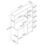 Γραφείο με βιβλιοθήκη Janson pakoworld λευκό 113x40x142εκ Γραφείο με βιβλιοθήκη Janson pakoworld λευκό 113x40x142εκ