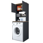 Έπιπλο πλυντηρίου Rasmus pakoworld ανθρακί-φυσικό 65x60x183.6εκ. Έπιπλο πλυντηρίου Rasmus pakoworld ανθρακί-φυσικό 65x60x183.6εκ.