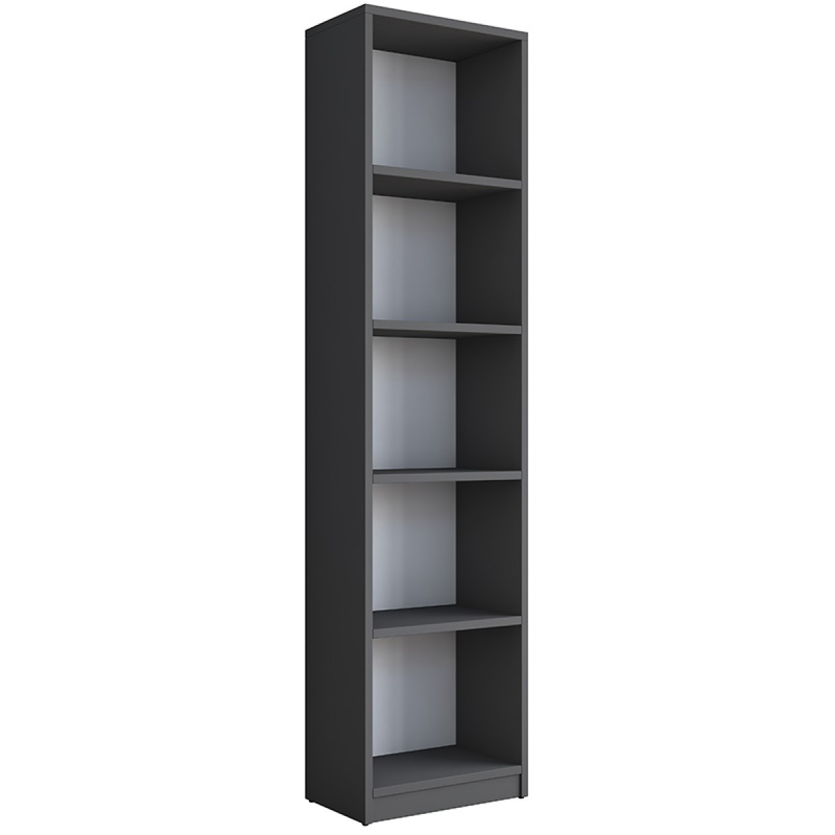 Βιβλιοθήκη Goldie pakoworld ανθρακί-λευκό 40x25x161.80εκ Βιβλιοθήκη Goldie pakoworld ανθρακί-λευκό 40x25x161.80εκ