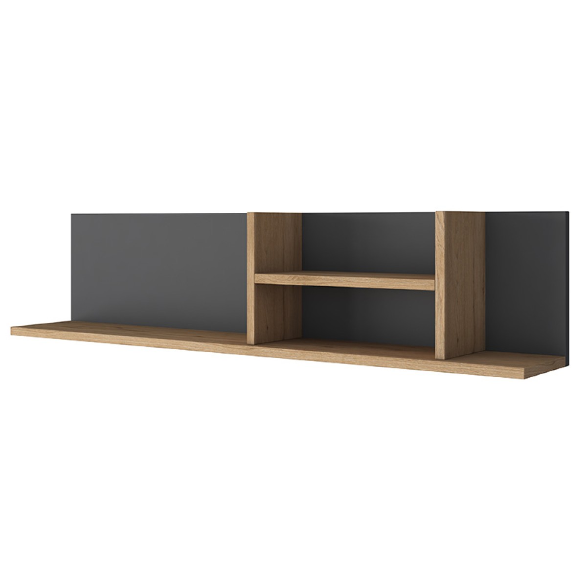 Γραφείο με βιβλιοθήκη Goldie pakoworld ανθρακί-φυσικό 160x50x161.8εκ Γραφείο με βιβλιοθήκη Goldie pakoworld ανθρακί-φυσικό 160x50x161.8εκ