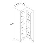 Ντουλάπα κουζίνας Amre pakoworld λευκό 45x42x180εκ Ντουλάπα κουζίνας Amre pakoworld λευκό 45x42x180εκ