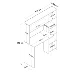 Γραφείο με βιβλιοθήκη Janson pakoworld sonoma 113x40x142εκ Γραφείο με βιβλιοθήκη Janson pakoworld sonoma 113x40x142εκ