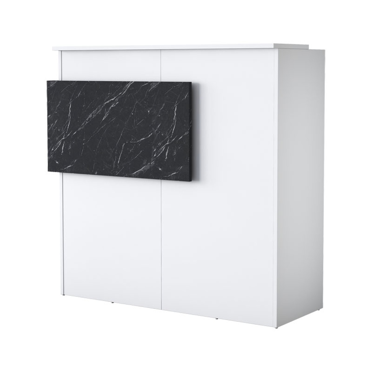 Γραφείο reception Triana pakoworld μελαμίνης λευκό-ανθρακί 110x40x110εκ Γραφείο reception Triana pakoworld μελαμίνης λευκό-ανθρακί 110x40x110εκ