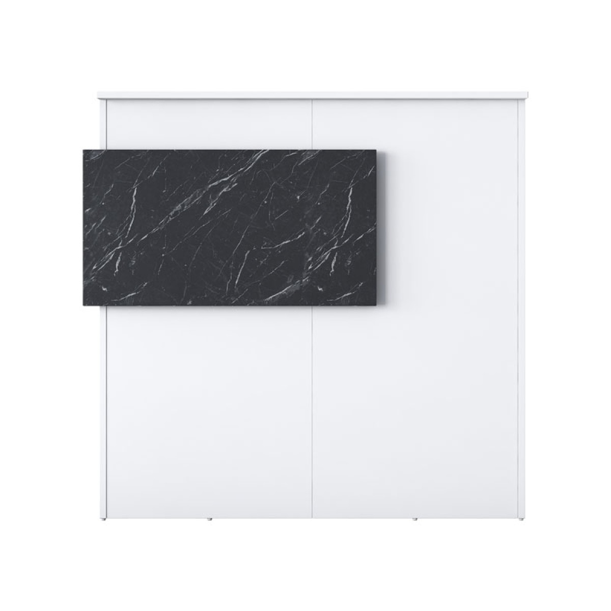 Γραφείο reception Triana pakoworld μελαμίνης λευκό-ανθρακί 110x40x110εκ Γραφείο reception Triana pakoworld μελαμίνης λευκό-ανθρακί 110x40x110εκ