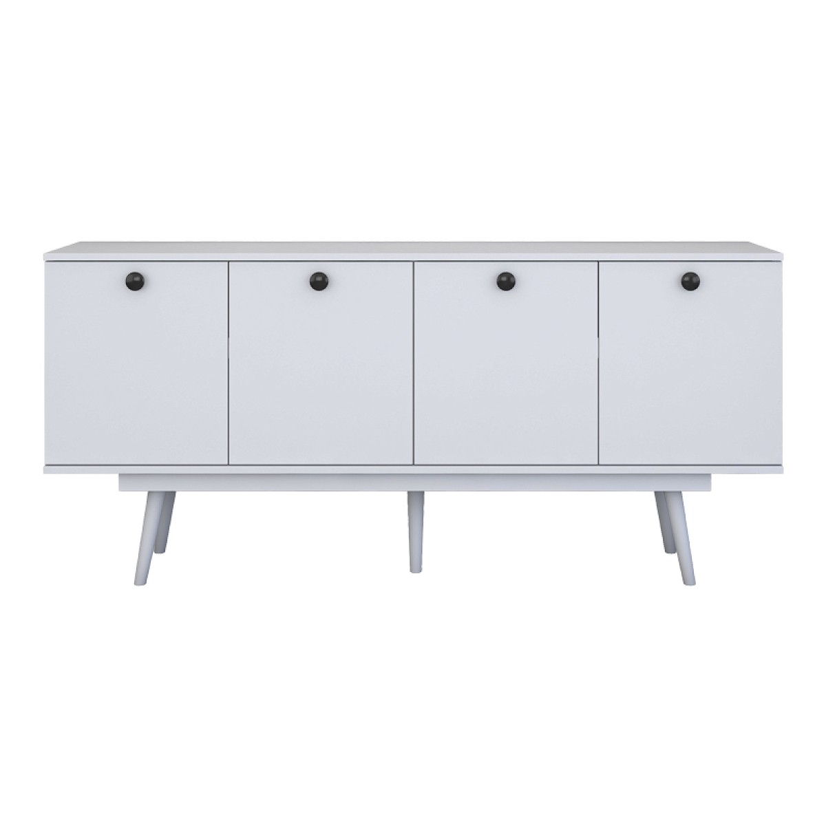 Μπουφές Salonde pakoworld λευκό μελαμίνης-λευκό pp πόδι 180x40x82.6εκ Μπουφές Salonde pakoworld λευκό μελαμίνης-λευκό pp πόδι 180x40x82.6εκ